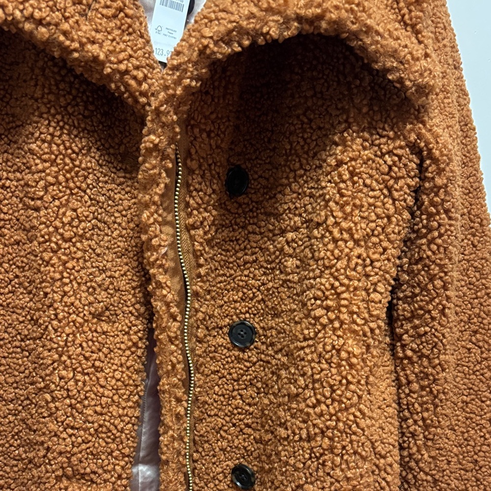 J. Crew Warm Tan Teddy Jacket Size 2